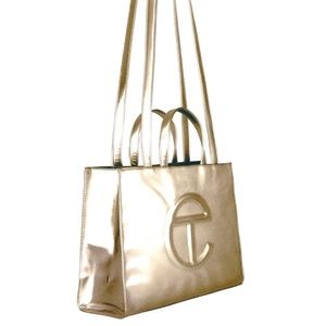 Gold Telfar Medium Shopping Bag